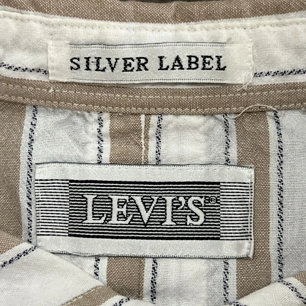 Vintage 70s LEvi’s Big E Striped Western Cowboy S/S Shirt Silver Label Korea Med